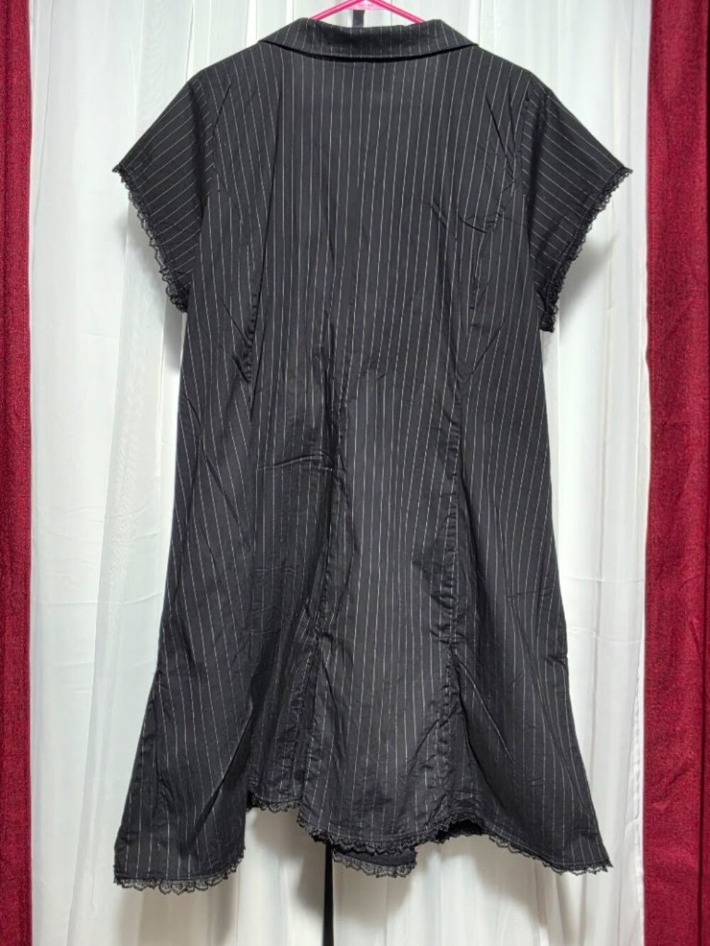 Serious Clothing Pinstripe Lace-Up Gothic Dress Women's Size 3X Made in USA - Picture 8 of 8